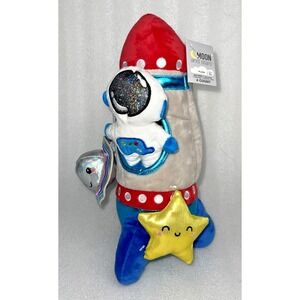 Moon and Stars Rocket Spaceship Astronaut Planet Star 4 Piece Plush Toy NEW